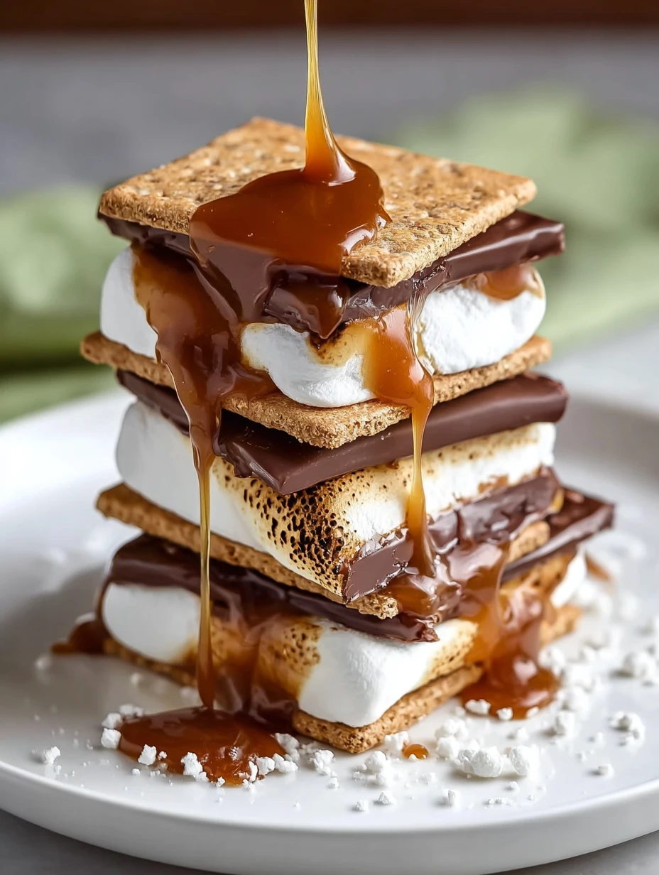 Easy Salted Caramel S’mores In The Oven for Sweet Bliss