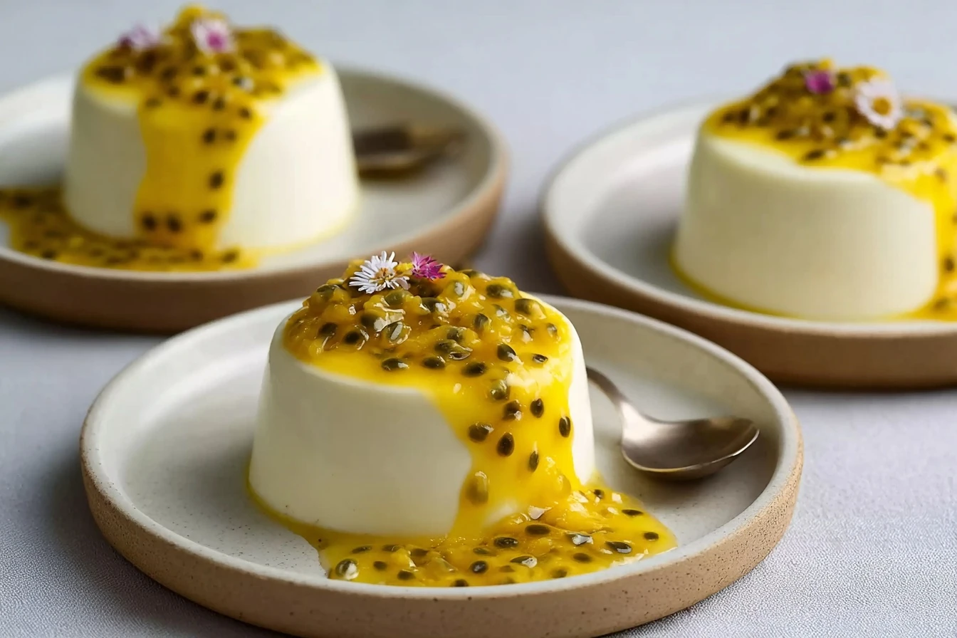 Easy Passionfruit Panna Cotta Recipe Quick Passionfruit Dessert Ideas 10-minute Panna Cotta Recipes Homemade Passionfruit ...