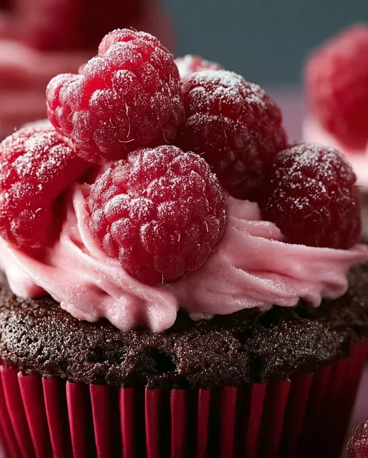Easy Raspberry Chocolate Lava Cupcakes Recipe Best Chocolate Raspberry Cupcakes With Filling Gluten-free Raspberry Chocola...