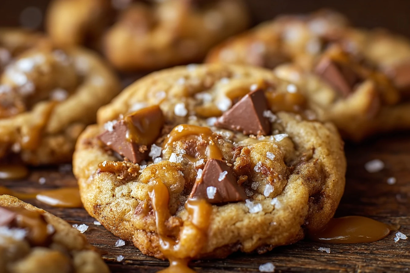 Easy Salted Caramel Cookies Recipe Homemade Caramel Crunch Cookies Guide Best Salted Caramel Cookie Recipe Salted Caramel ...