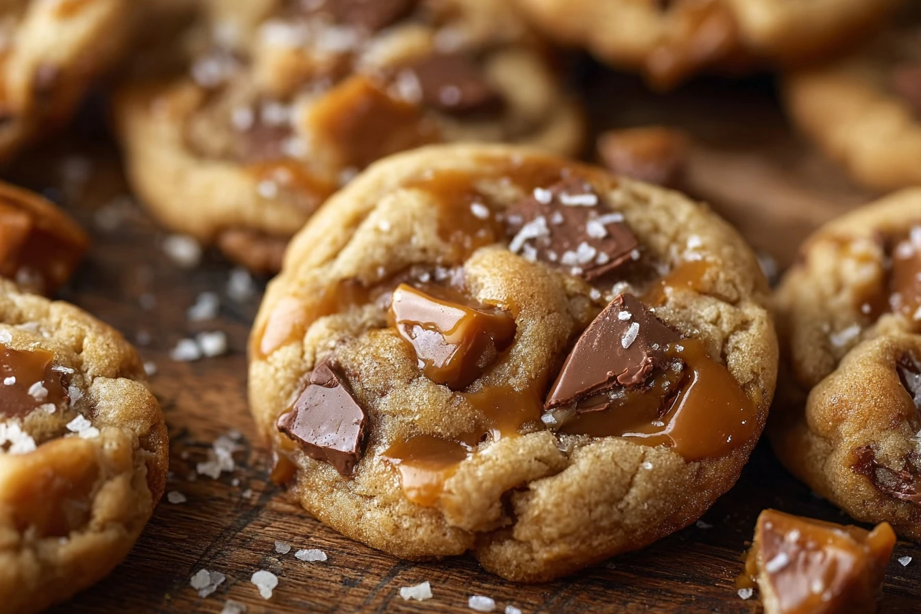 Easy Salted Caramel Cookies Recipe Homemade Caramel Crunch Cookies Guide Best Salted Caramel Cookie Recipe Salted Caramel ...