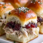 Easy Turkey Cranberry Sliders Recipe Best Turkey Sliders For Parties Cranberry Turkey Slider Appetizers Make Ahead Turkey ...