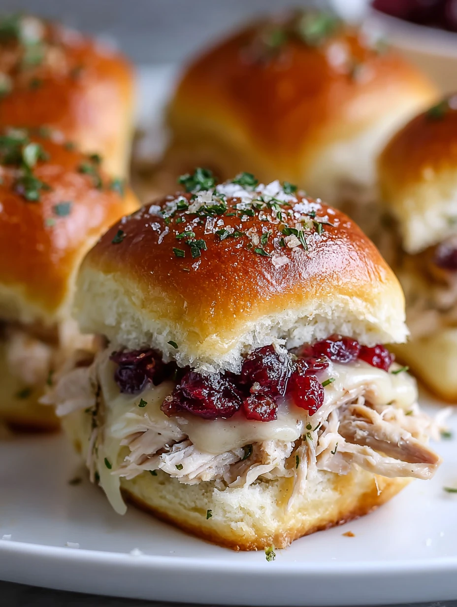 Easy Turkey Cranberry Sliders Recipe Best Turkey Sliders For Parties Cranberry Turkey Slider Appetizers Make Ahead Turkey ...