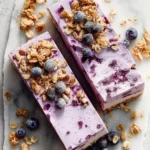 Frozen Yogurt Oat Bars Recipe Blueberry Swirl Yogurt Bars Homemade Frozen Yogurt Oatmeal Bars Low Calorie Blueberry Yogurt...