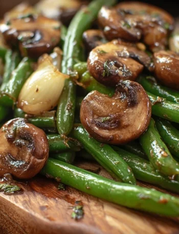 Garlic Butter Green Beans Mushrooms Recipe Easy Sautéed Green Beans With Mushrooms Best Garlic Butter Mushrooms And Beans...