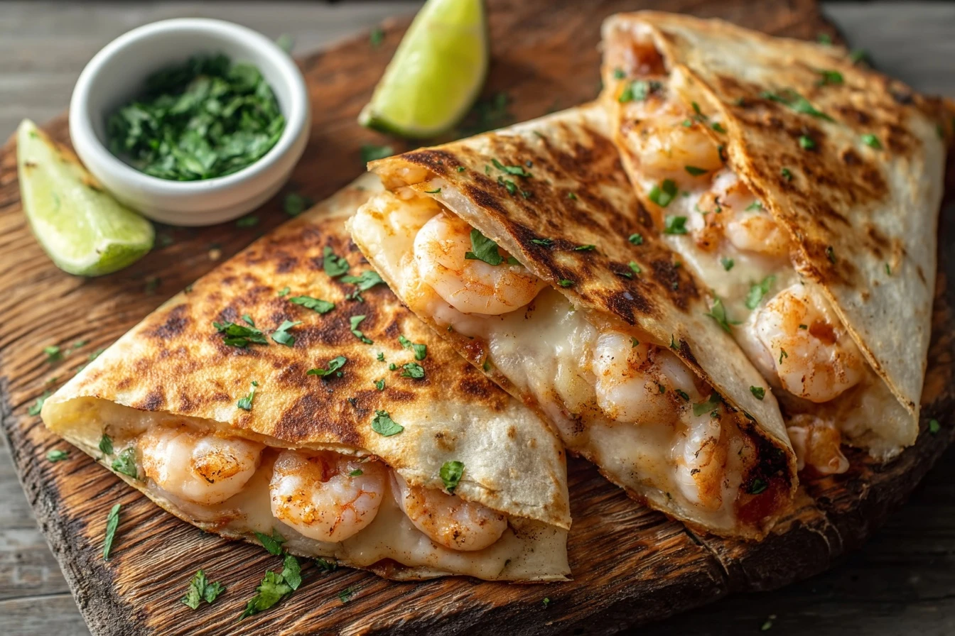 Garlic Butter Shrimp Quesadillas