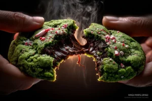 Quick & Easy : Gooey “Grinch” Peppermint Chocolate Chip Cookies (Green Cookies)