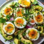 High Protein Avocado Salad Recipe Gluten-free Egg Avocado Salad Vegetarian Workout Meal Ideas High Protein Meals For Veget...
