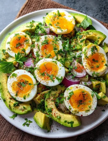 High Protein Avocado Salad Recipe Gluten-free Egg Avocado Salad Vegetarian Workout Meal Ideas High Protein Meals For Veget...