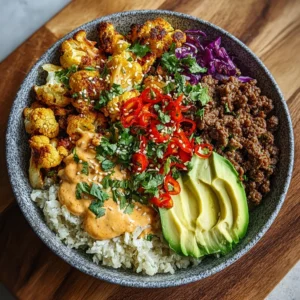 20-Minute Korean Crispy Beef & Cauliflower Rice Bowls