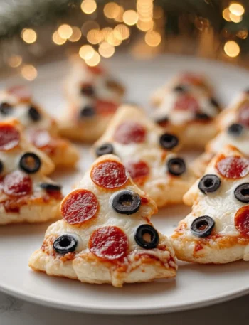 Mini Christmas Tree Pizza Recipe Easy Christmas Tree Pizzas For Parties Cheesy Christmas Tree Mini Pizzas Cute Holiday Par...