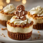 Mini No-bake Gingerbread Cheesecake Recipe Easy Mini Gingerbread Cheesecakes No-bake Gingerbread Man Cheesecake Topper Ide...
