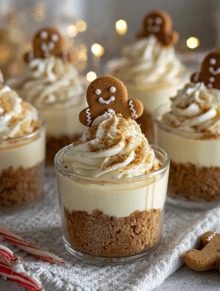 No-bake Gingerbread Cheesecake Recipe Individual Gingerbread Cheesecake Cups Easy No-bake Cheesecake With Gingerbread Ging...