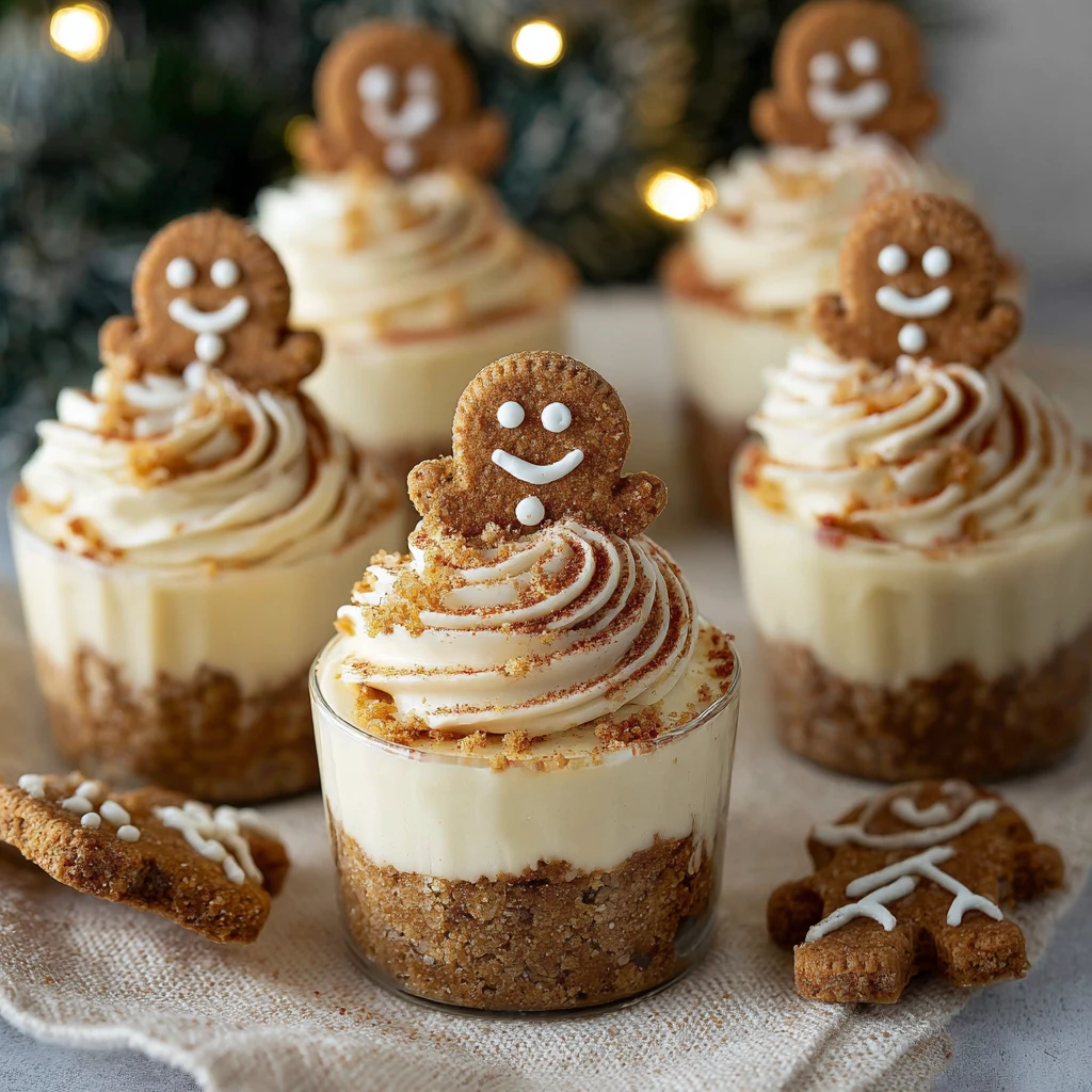 No-bake Gingerbread Cheesecake Recipe Individual Gingerbread Cheesecake Cups Easy No-bake Cheesecake With Gingerbread Ging...