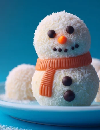 No-bake Snowman Truffles Recipe Easy No-bake Snowman Truffles How To Make Candy Scarves For Truffles DIY No-bake Snowman T...