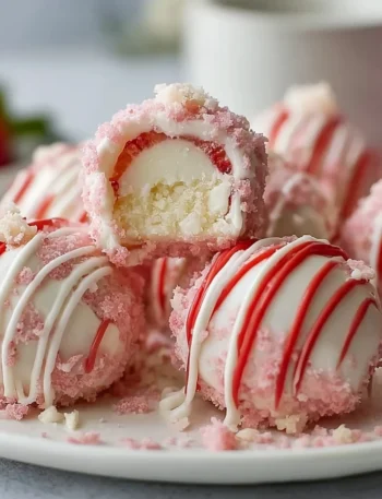 No Bake Strawberry Cheesecake Bites Recipe Easy Strawberry Cheesecake Bites No Bake Quick No Bake Cheesecake Bites Strawbe...