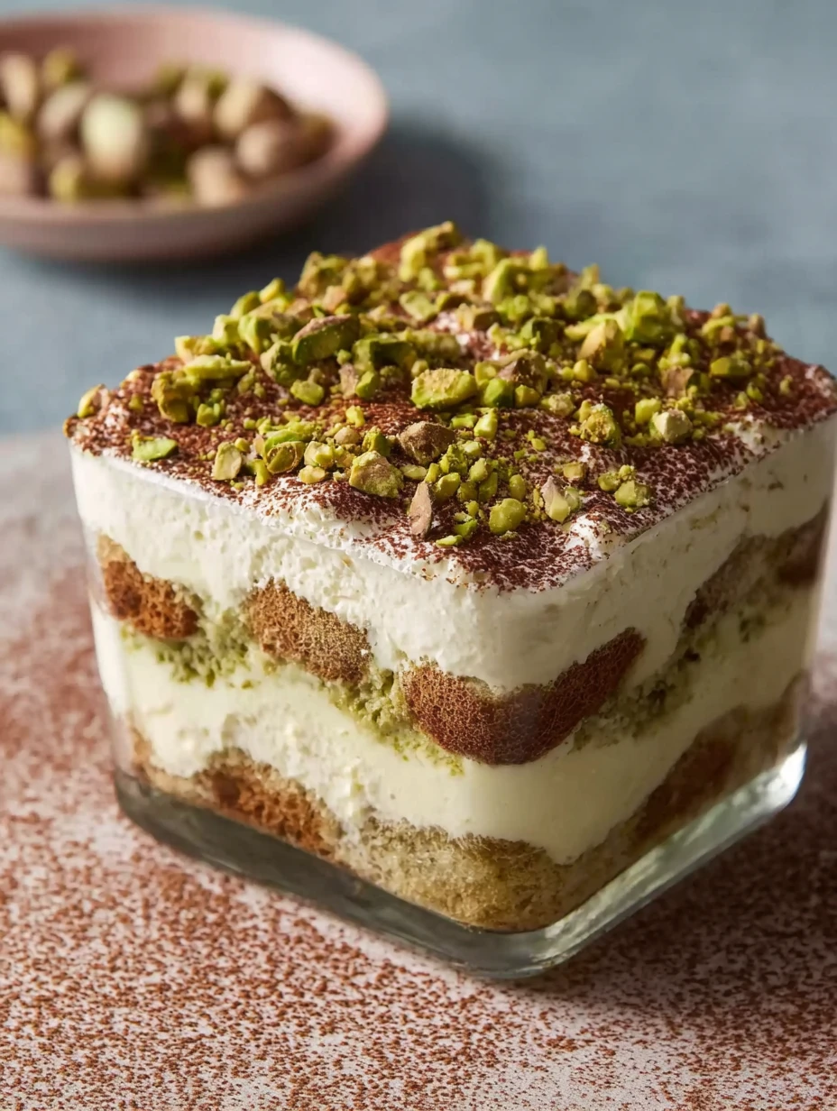 Nutty Pistachio Delight Tiramisu Recipe Best Pistachio Tiramisu Dessert Homemade Nutty Pistachio Tiramisu Gourmet Pistachi...
