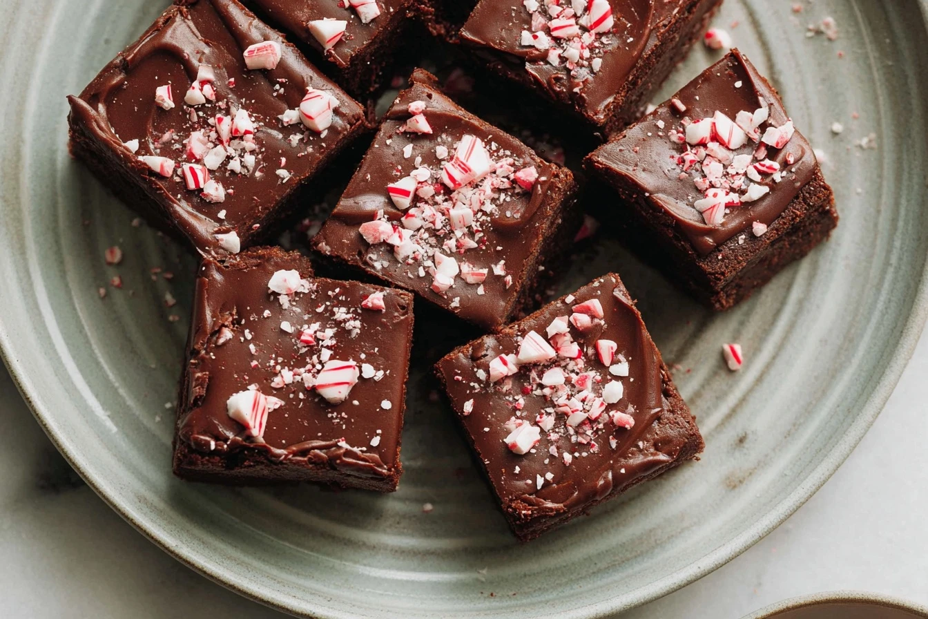One Bowl Peppermint Brownies Recipe Easy Peppermint Brownies One Bowl Best One Bowl Peppermint Brownies Homemade Peppermin...