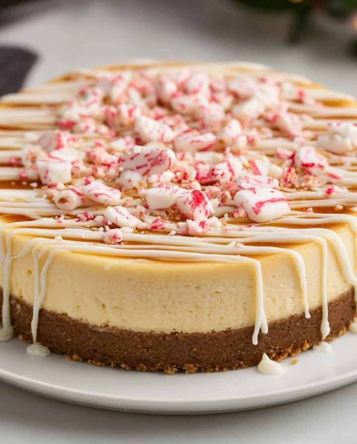 Peppermint Candy Cane Cheesecake Recipe Best Peppermint Cheesecake For Christmas Gluten-free Peppermint Candy Cane Cheesec...