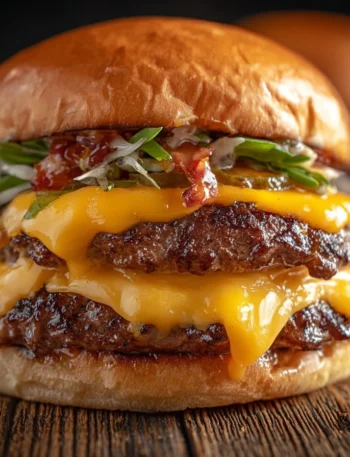 Quick Cheesy Smash Burger Recipe 15-minute Double Cheeseburger Ideas Easy Double Cheesy Burger Tutorial Fast Double Cheese...