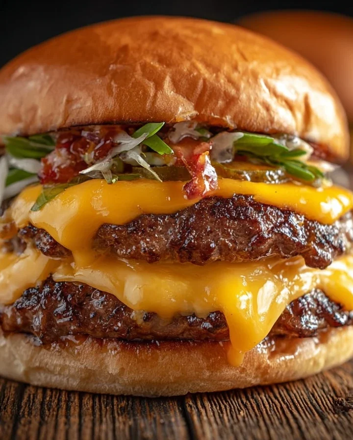 Quick Cheesy Smash Burger Recipe 15-minute Double Cheeseburger Ideas Easy Double Cheesy Burger Tutorial Fast Double Cheese...