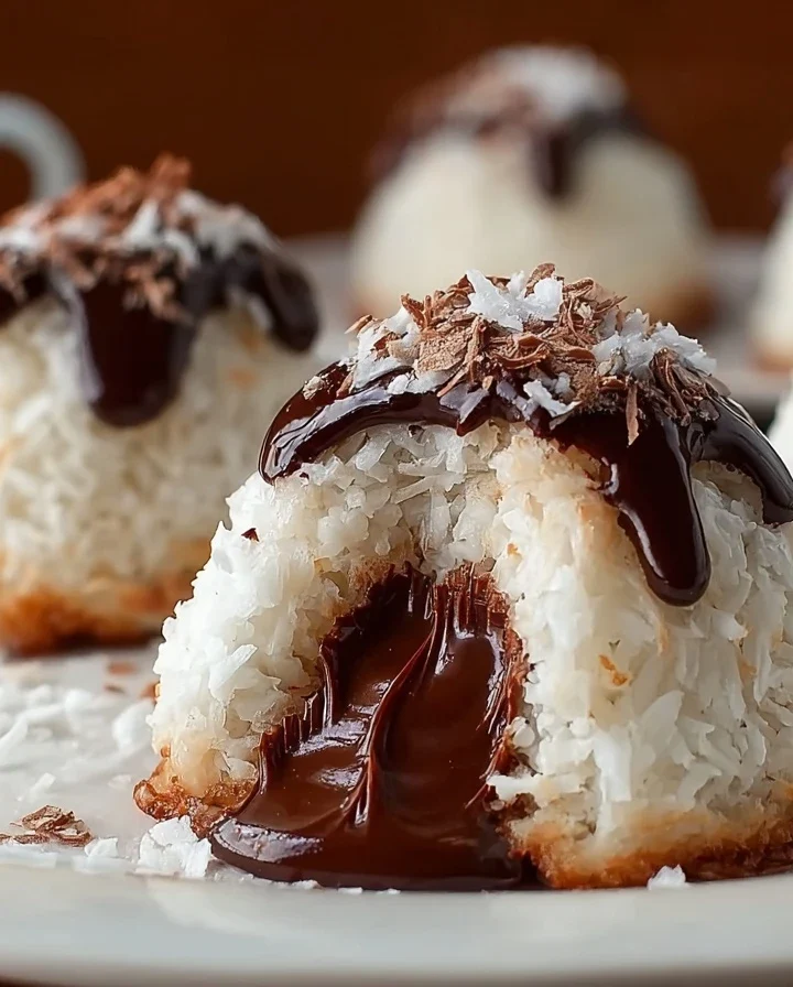 Quick Coconut Domes Recipe 10-minute Chocolate Coconut Treats Easy Coconut Domes With Chocolate Fast Coconut Chocolate Des...