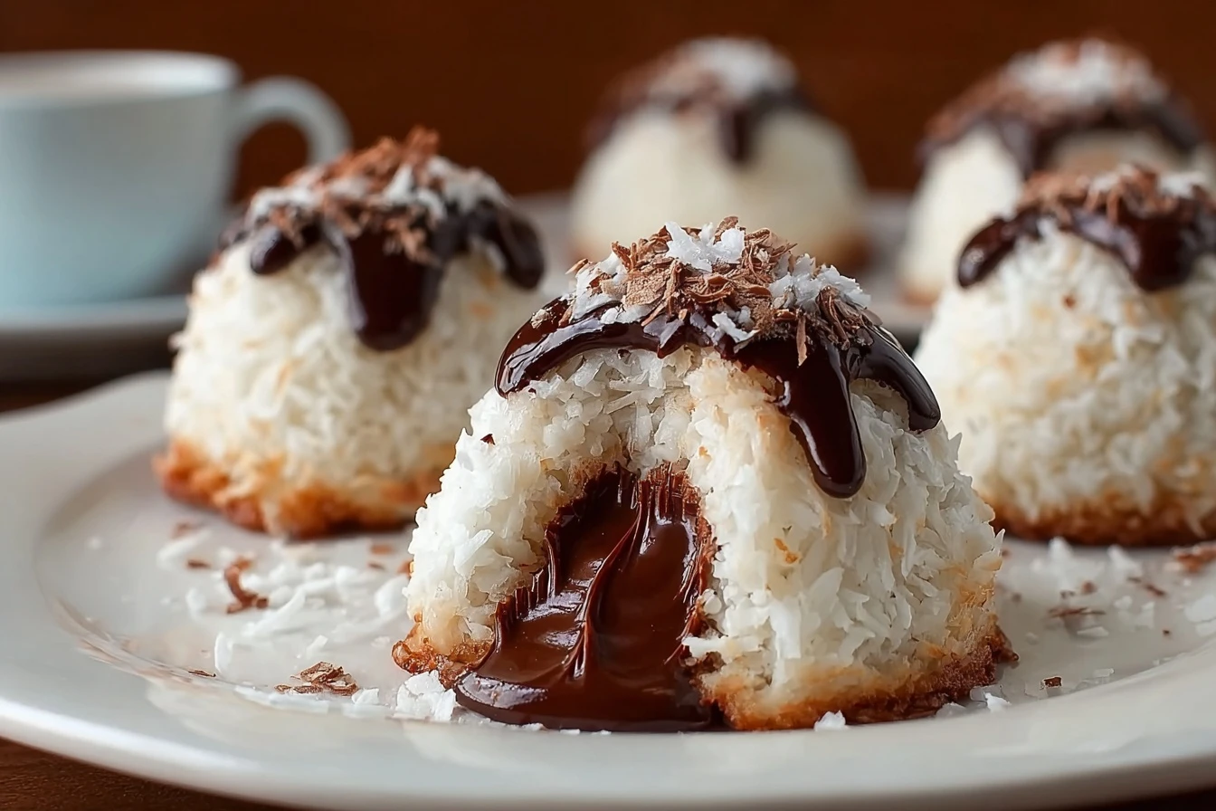 Quick & Tasty: 10-Minute Coconut Domes with Chocolate Spread