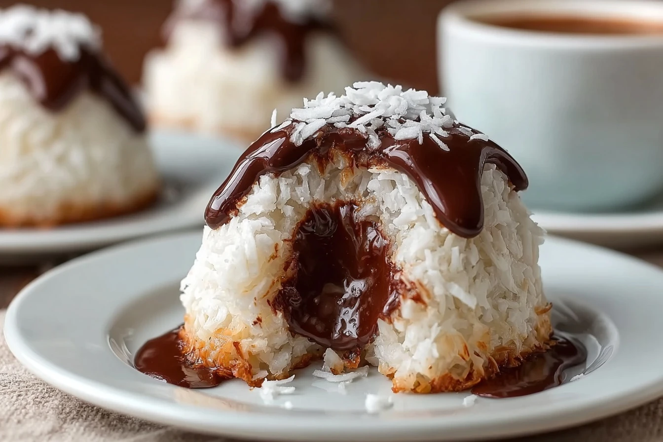 Quick Coconut Domes Recipe 10-minute Chocolate Coconut Treats Easy Coconut Domes With Chocolate Fast Coconut Chocolate Des...