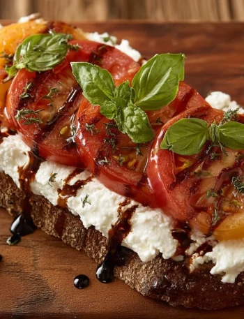 Quick Cottage Cheese Caprese Toast Recipe Easy 10 Minute Caprese Toast Healthy Breakfast Cottage Cheese Toast Cottage Chee...