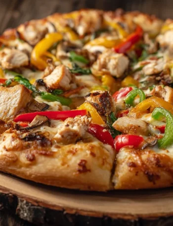 Quick Healthy Chicken Veggie Pizza Recipe 20 Minute Chicken Pizza Recipe Easy Healthy Chicken Pizza Dinner Quick Chicken V...