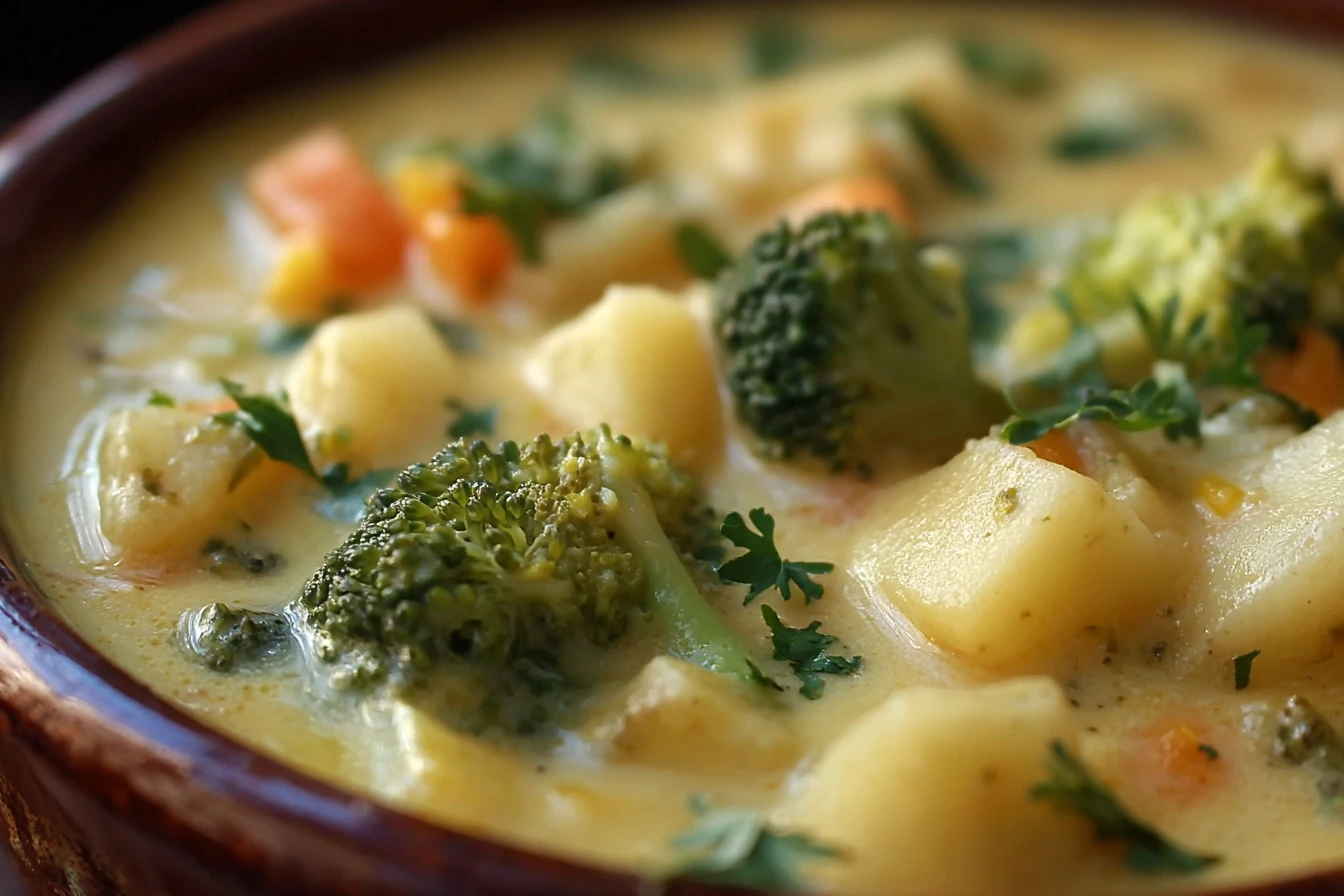 Make Potato Broccoli Cheddar Soup in Just 20 Minutes