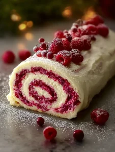 Quick & Easy Delicious Raspberry Swirl Christmas Roll