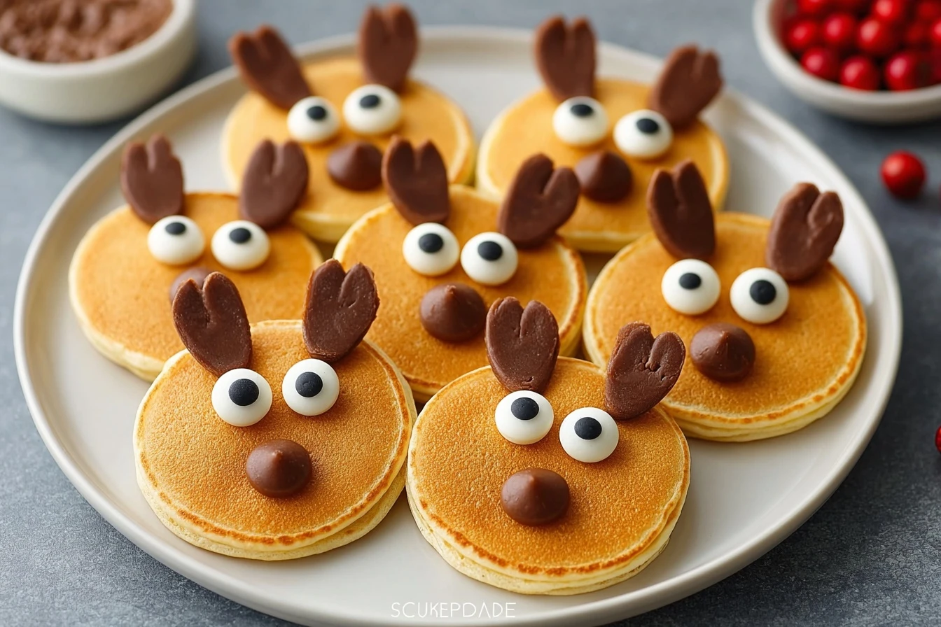 Reindeer Pancakes Recipe For Christmas Easy Reindeer Pancake Ideas How To Make Reindeer Shaped Pancakes Best Batter For Re...