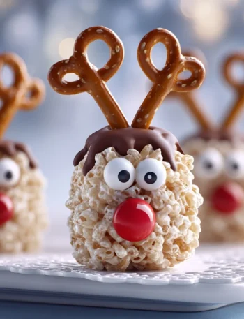 Reindeer Rice Krispies Treat Pops Recipe How To Make Reindeer Rice Krispies Pops Best Reindeer Rice Krispie Treats Reindee...