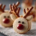 Rudolph Wafer Reindeer Cookies Recipe Easy Rudolph Cookies For Kids Cute Christmas Snacks For Children How To Make Reindee...