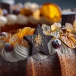 Rustic Gingerbread Wreath Cake Recipe Spiced Caramel Frosting Techniques How To Make Dried Orange Decorations Gingerbread ...