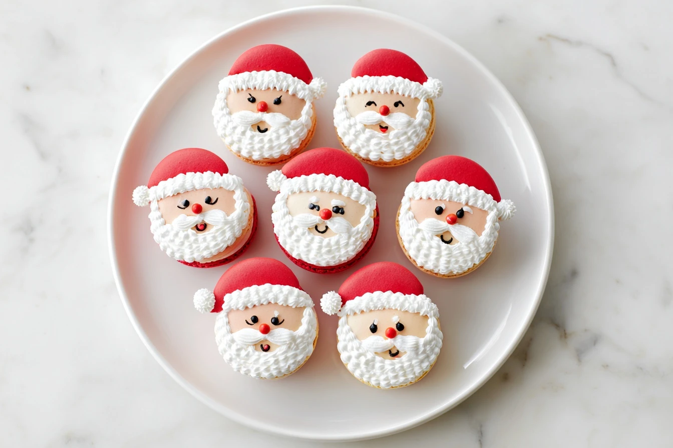 Santa Claus Macarons Recipe Buy Santa Claus Macarons Online Santa Claus Macaron Gift Boxes Best Macarons For Christmas Par...