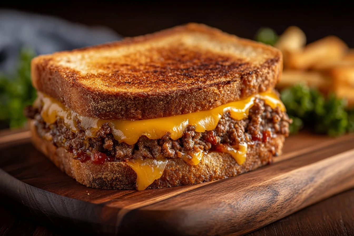 Steak Grilled Cheese with Cheesy Garlic Bread