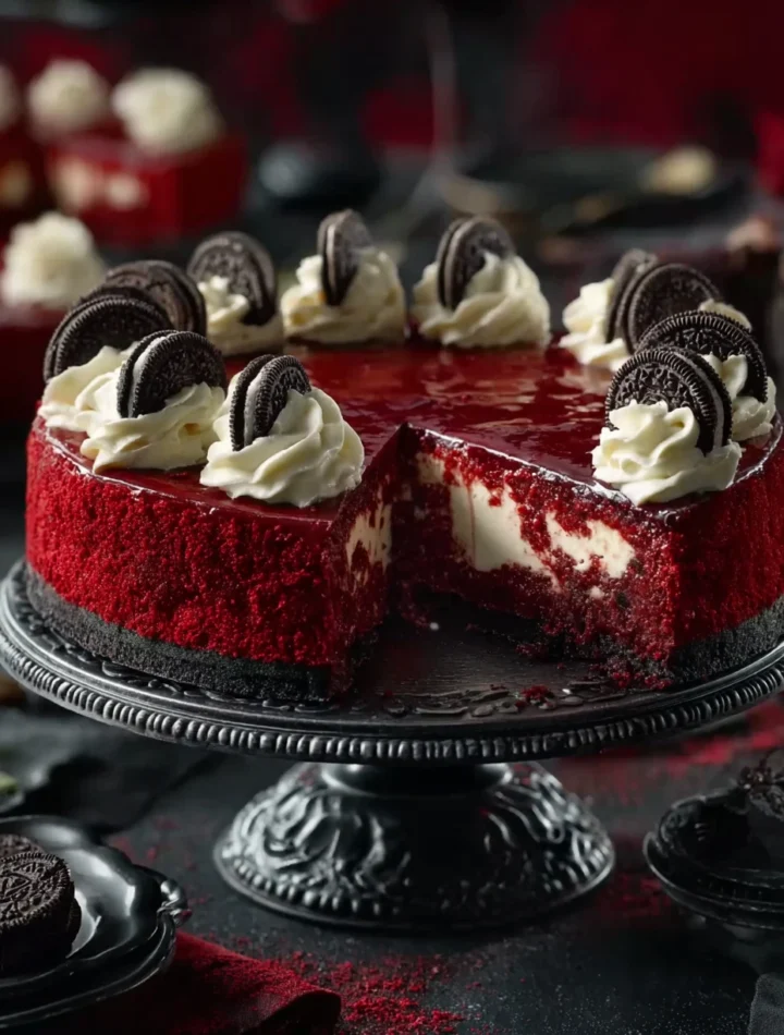 Vampire Bite Cheesecake Recipe Red Velvet Cheesecake Halloween Treat Buy Vampire Bite Red Velvet Cheesecake Online Best Re...