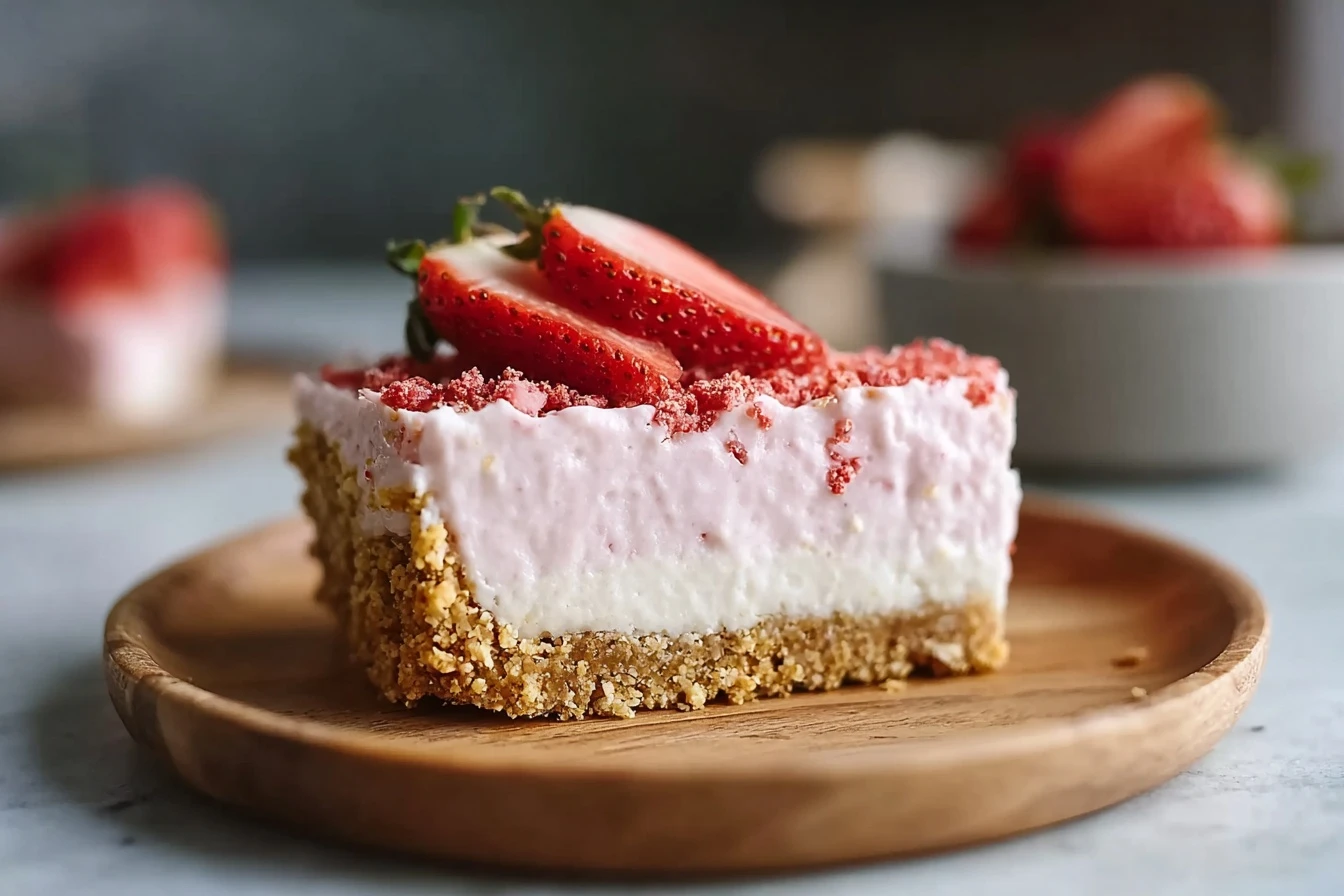 Vegan No-bake Strawberry Cheesecake Recipe Easy Vegan Strawberry Crunch Cheesecake Homemade Vegan Strawberry Cheesecake No...