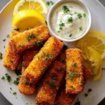 Best Golden Crispy Fish Stick Recipe Homemade Tartar Sauce For Fish Oven-baked Fish Sticks With Tartar Crispy Golden Fish ...