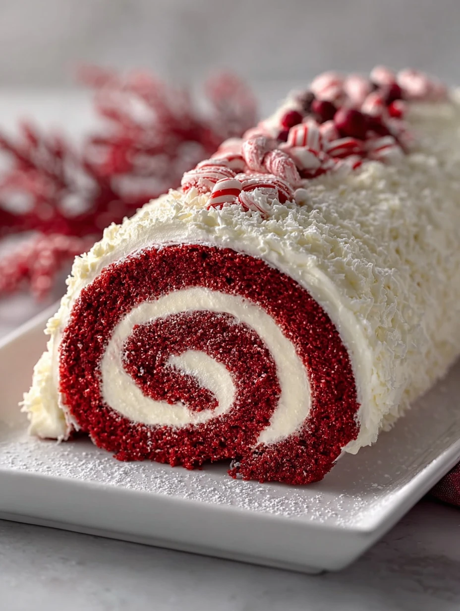 The Best Red Velvet Yule Log | A Festive Holiday Showstopper!