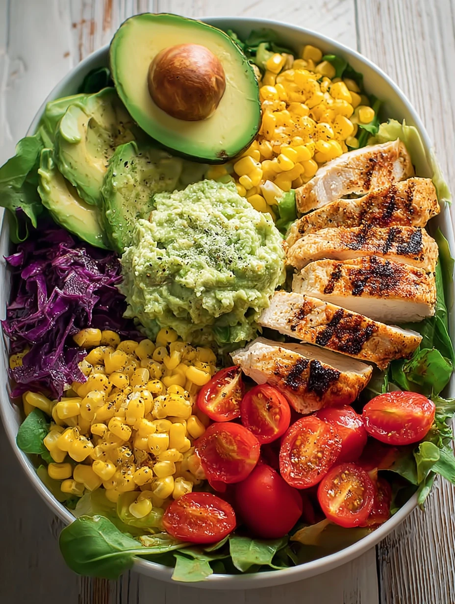 Charred Chicken Avocado Salad Recipe Healthy Chicken Avocado Bowl Idea Power Salad Bowl With Chicken Low Calorie Chicken A...