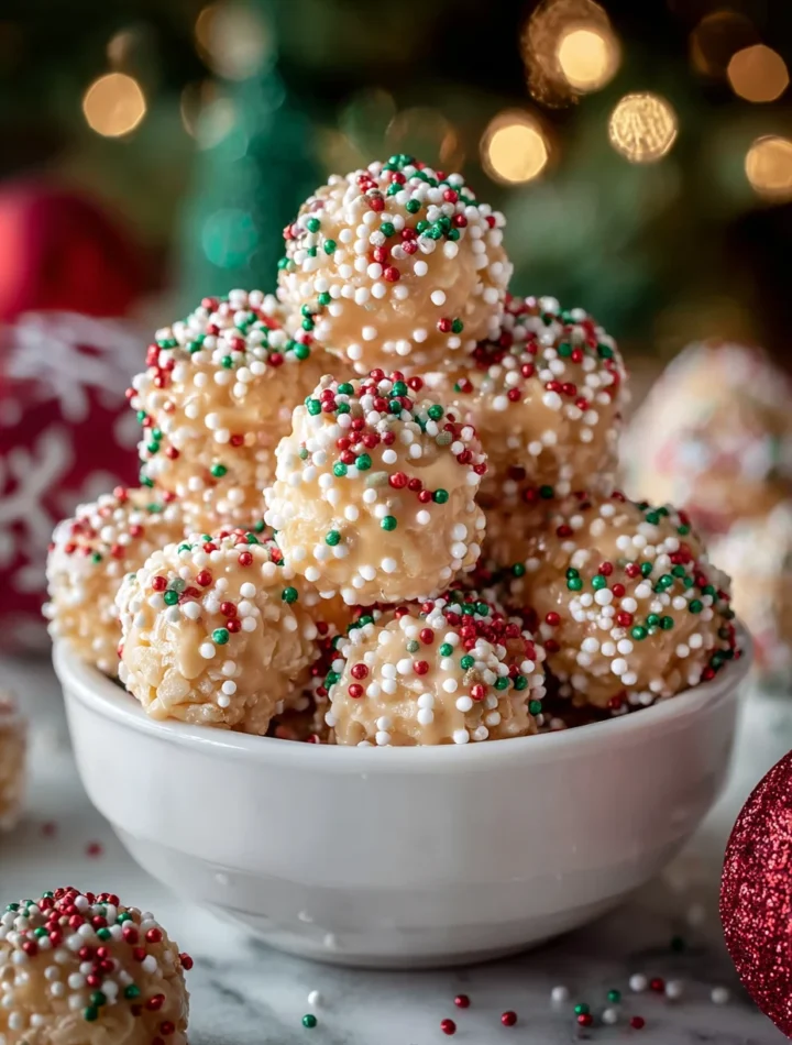 Christmas Rice Crispy Truffles Recipe Easy Holiday Rice Krispie Treats Best Christmas Truffle Ideas Homemade Rice Crispy T...
