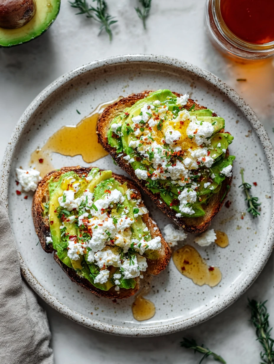Cottage Cheese Avocado Toast Recipe Hot Honey Drizzle Ideas OMG Cottage Cheese Toast Variations Best Cottage Cheese For To...