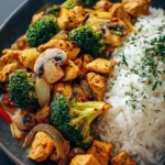 Easy Chicken Veggie Curry Recipe Fragrant Rice And Chicken Curry Bowl Healthy Chicken Vegetable Curry Meal Prep Quick Home...