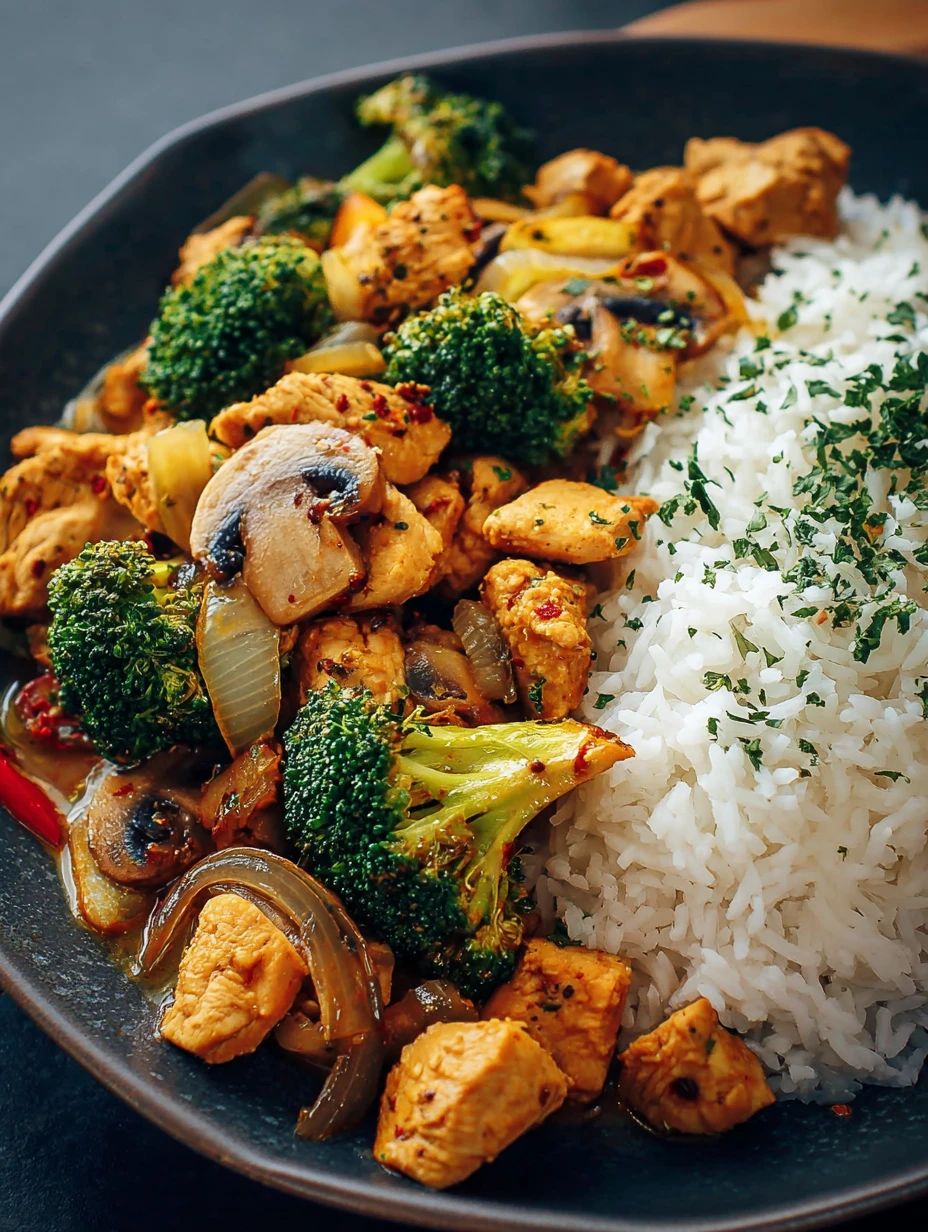 Easy Chicken & Veggie Curry Bowl with Fragrant Rice Recipe