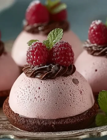 Easy Chocolate Raspberry Mousse Dome Recipe How To Make Chocolate Raspberry Mousse Domes Best Chocolate For Raspberry Mous...