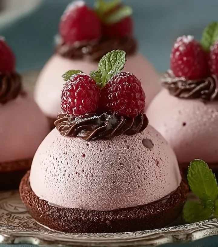 Easy Chocolate Raspberry Mousse Dome Recipe How To Make Chocolate Raspberry Mousse Domes Best Chocolate For Raspberry Mous...