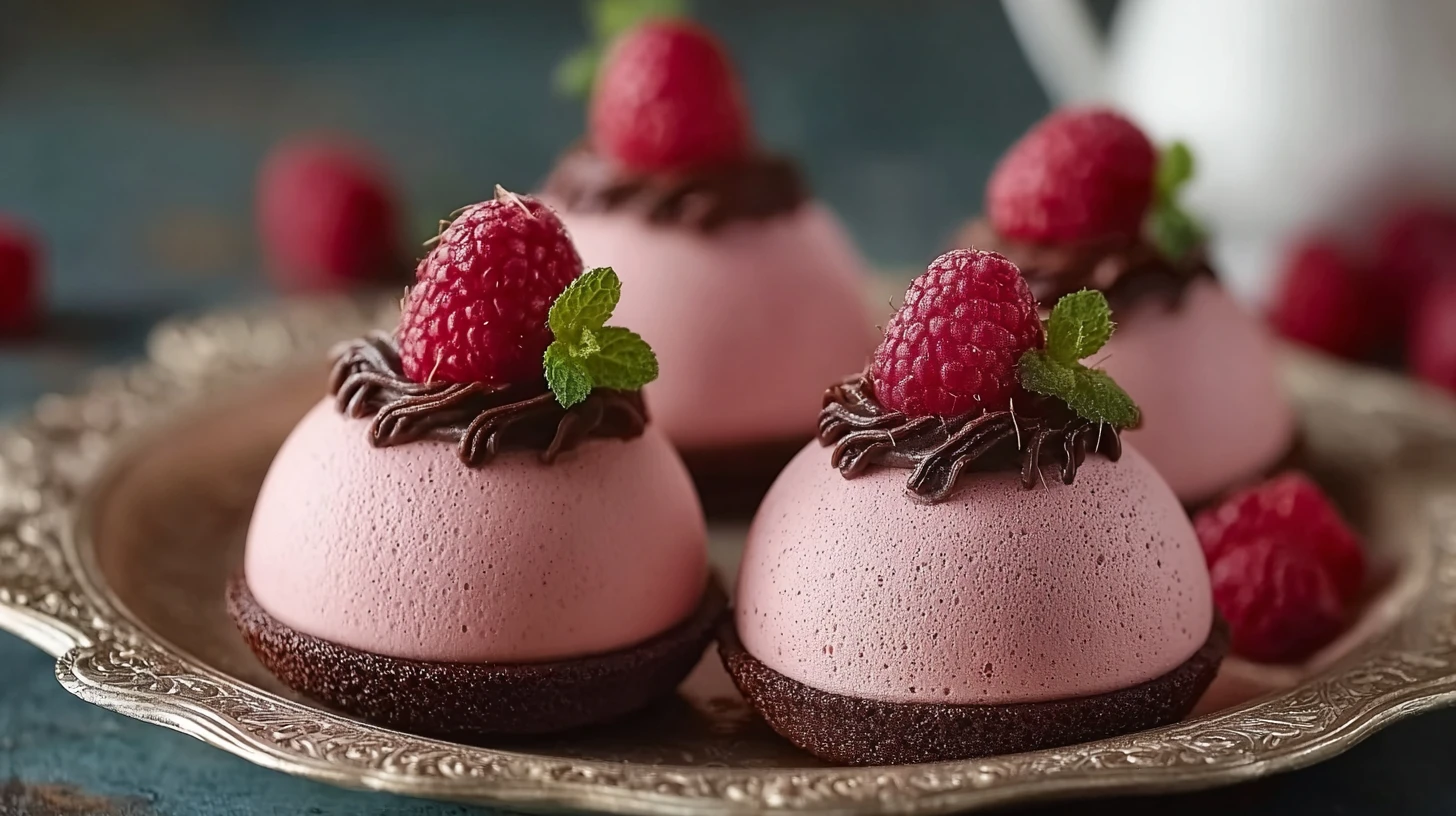 Easy Chocolate Raspberry Mousse Dome Recipe How To Make Chocolate Raspberry Mousse Domes Best Chocolate For Raspberry Mous...
